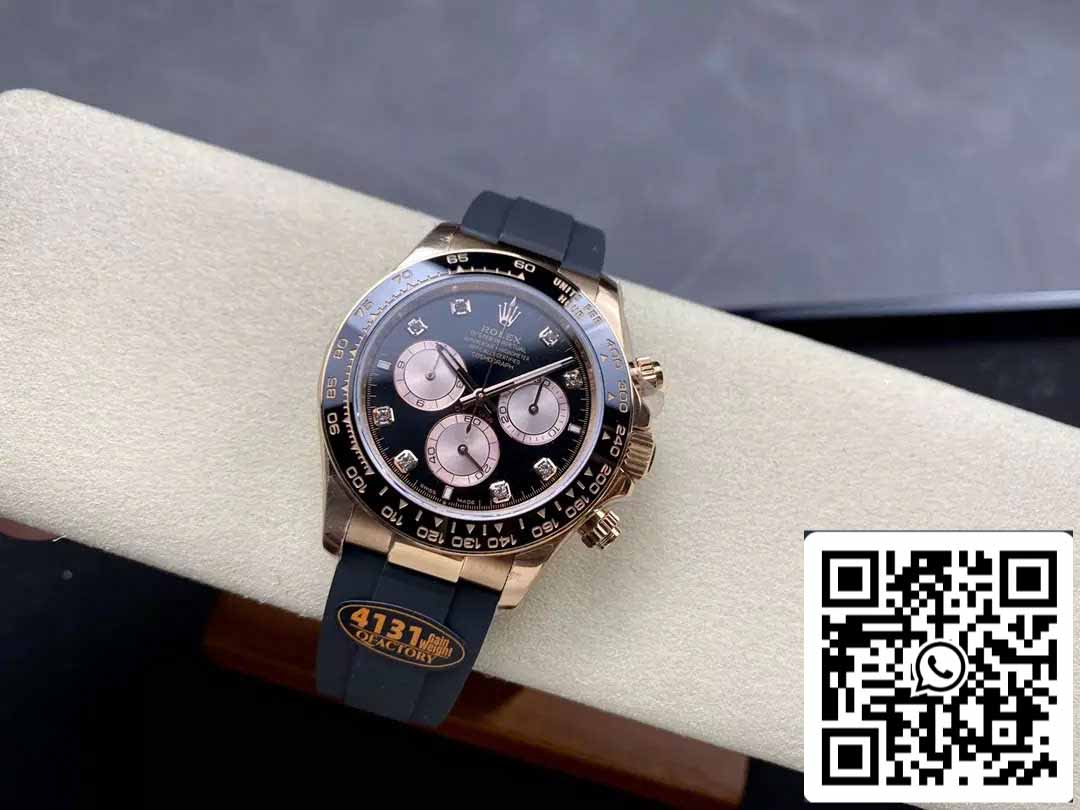 Rolex Cosmograph Daytona m126515LN 1:1 Best Edition QF Factory 4131 Uhrwerk Schwarzes Zifferblatt Roségold