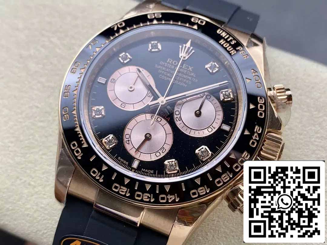 Rolex Cosmograph Daytona m126515LN 1:1 Best Edition QF Factory 4131 Uhrwerk Schwarzes Zifferblatt Roségold