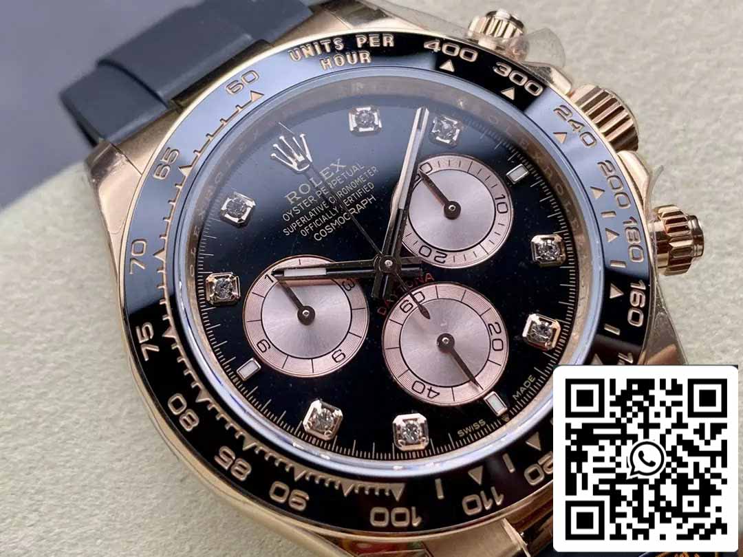 Rolex Cosmograph Daytona m126515LN 1:1 Best Edition QF Factory 4131 Uhrwerk Schwarzes Zifferblatt Roségold