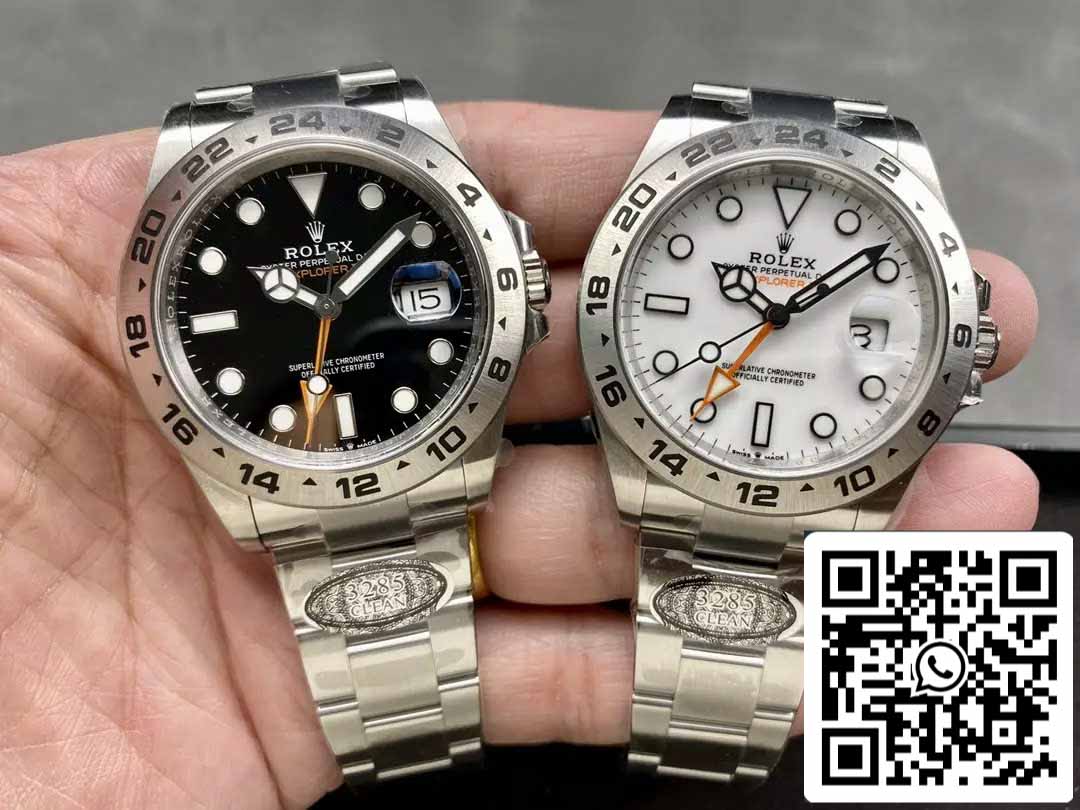 Rolex Explorer II M226570-0002 Herrenuhr, 1:1 sauberes Fabrikwerk, 3285-Uhrwerk, schwarzes Zifferblatt