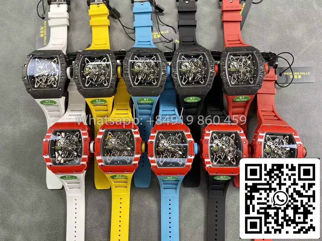 Richard Mille RM035-02 1:1 Bester Klon R7 Factory Rotes Carbongehäuse Rotes Armband