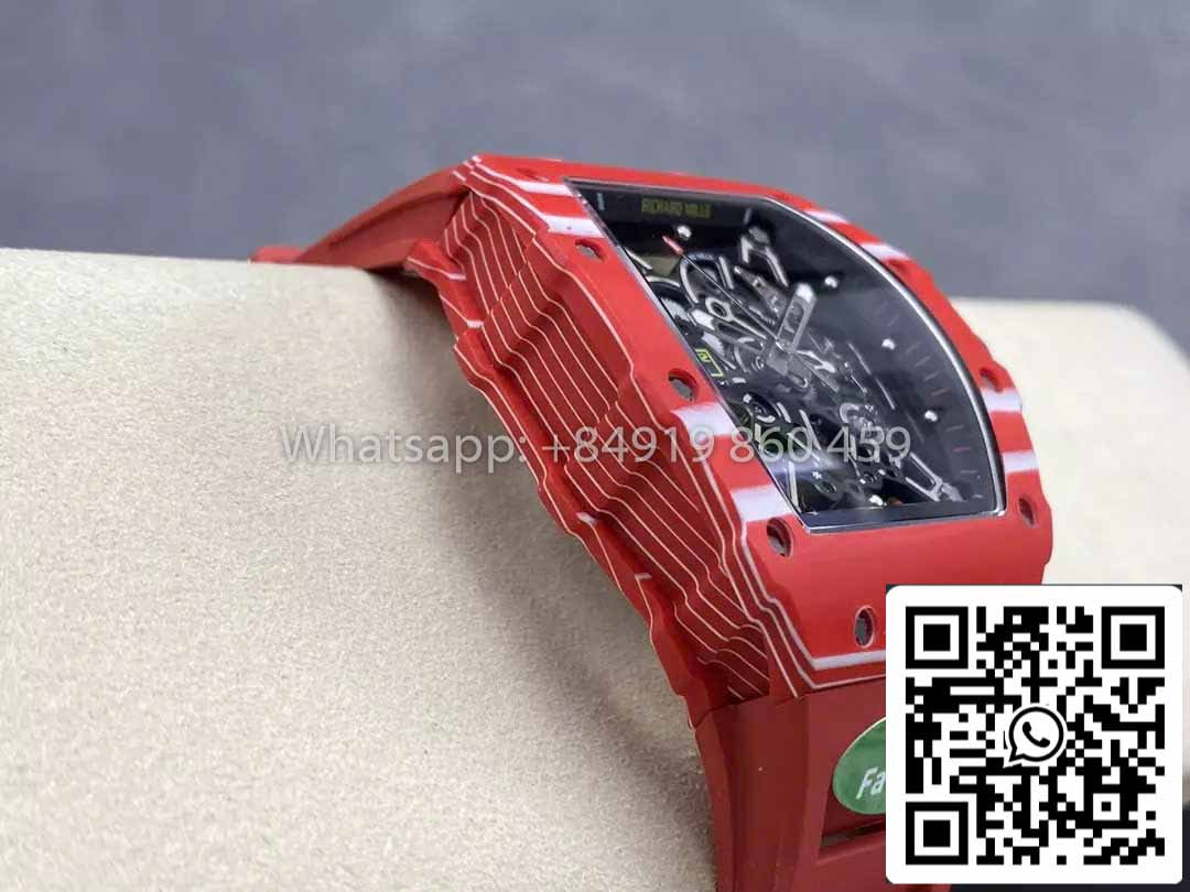 Richard Mille RM035-02 1:1 Bester Klon R7 Factory Rotes Carbongehäuse Rotes Armband