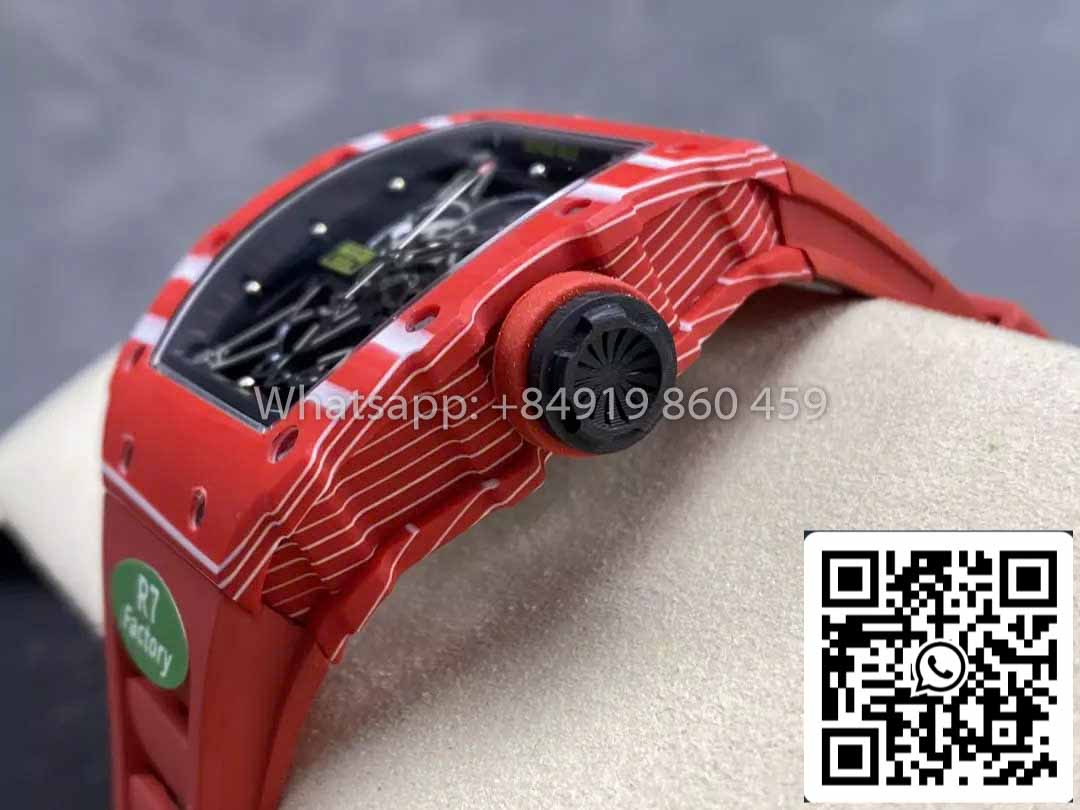Richard Mille RM035-02 1:1 Bester Klon R7 Factory Rotes Carbongehäuse Rotes Armband