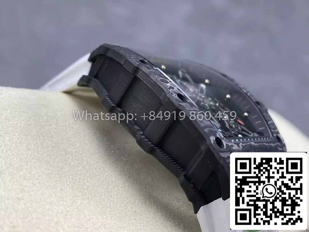 Richard Mille RM035-02 1:1 Meilleur clone R7 Factory NTPT Boîtier en carbone Bracelet blanc