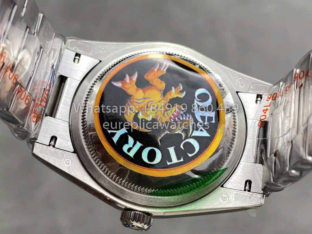 Rolex Day Date 128236 QF Factory 1:1 Bester Klon Graues Zifferblatt mit römischen Ziffern