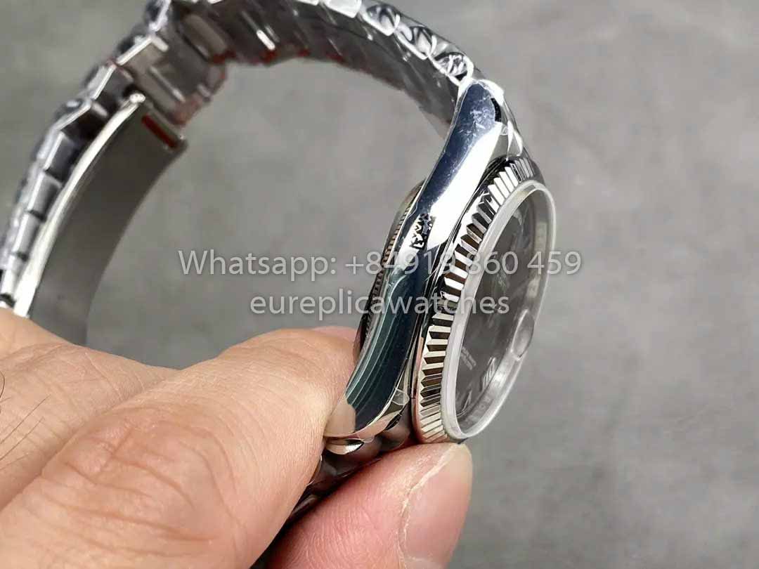 Rolex Day Date 128236 QF Factory 1:1 Bester Klon Graues Zifferblatt mit römischen Ziffern