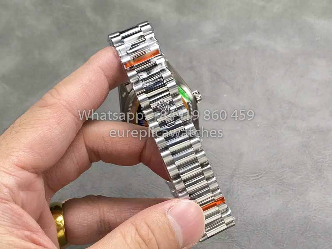 Rolex Day Date 128236 QF Factory 1:1 Bester Klon mit rosa Diamant-Zifferblatt