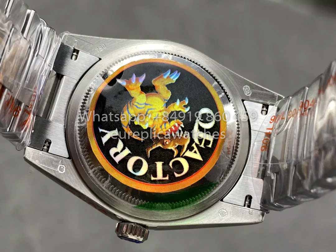 Rolex Day Date 128236 QF Factory 1:1 Bester Klon mit rosa Diamant-Zifferblatt