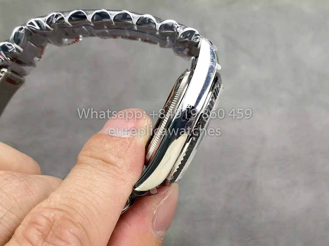 Rolex Day Date 128236 QF Factory 1:1 Bester Klon mit rosa Diamant-Zifferblatt