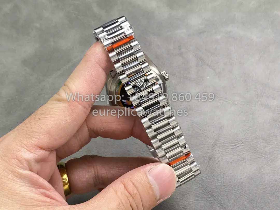 Rolex Day Date 128239-0005 QF Factory 1:1 Meilleur clone Cadran index argenté
