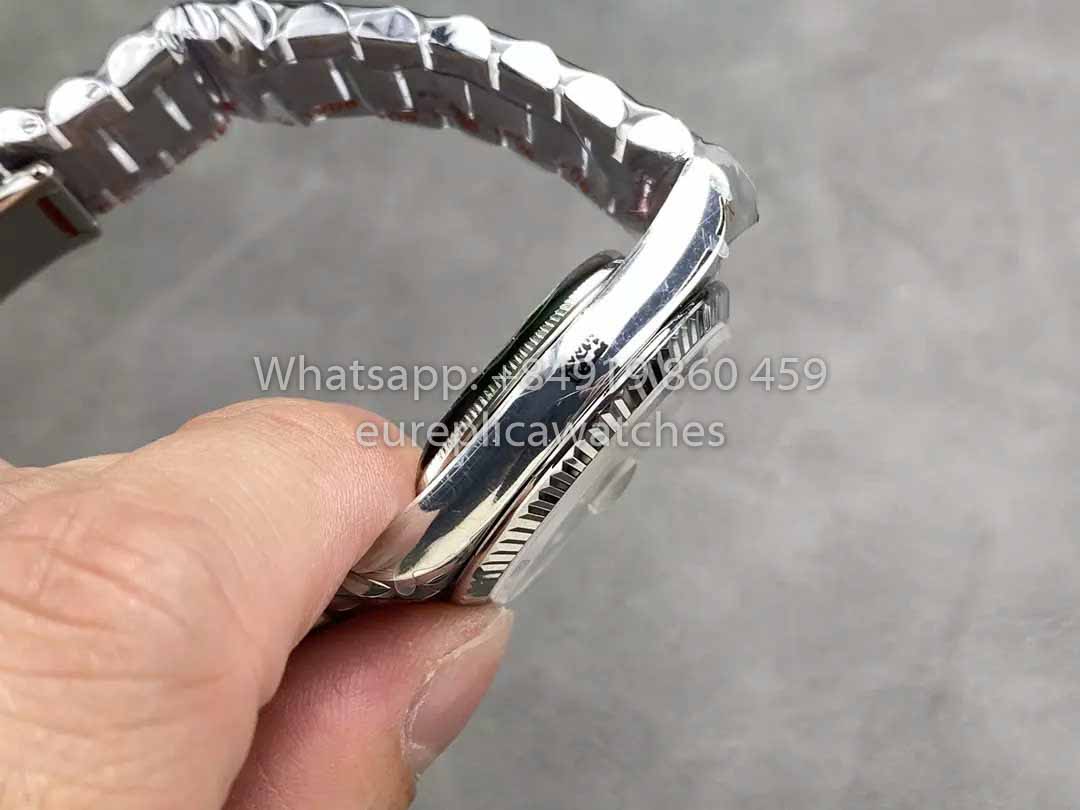 Rolex Day Date 128239 QF Factory 1:1 Bester Klon, silbernes Diamant-Zifferblatt