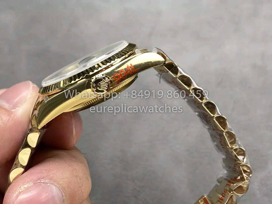 Rolex Day Date 128238-0069 QF Factory 1:1 Meilleur clone Cadran Diamant Vert