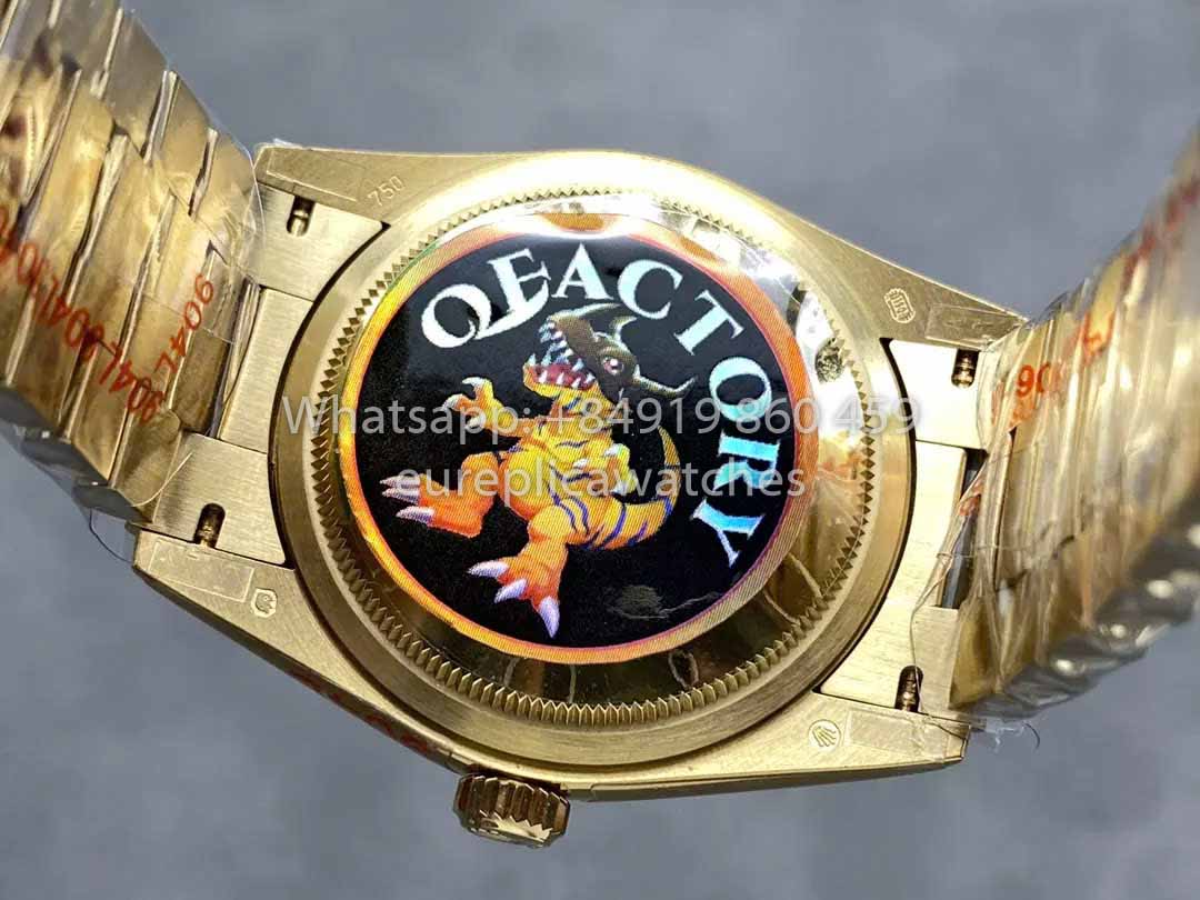 Rolex Day Date 128238-0069 QF Factory 1:1 Meilleur clone Cadran Diamant Vert