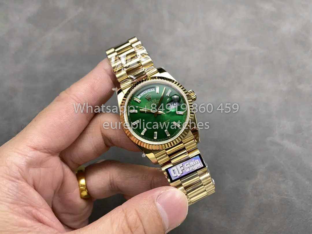 Rolex Day Date M128238-0130 128238-0130 QF Factory 1:1 Meilleur clone Cadran Vert
