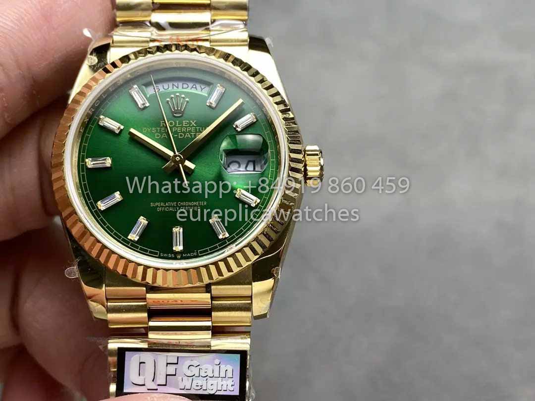 Rolex Day Date M128238-0130 128238-0130 QF Factory 1:1 Meilleur clone Cadran Vert