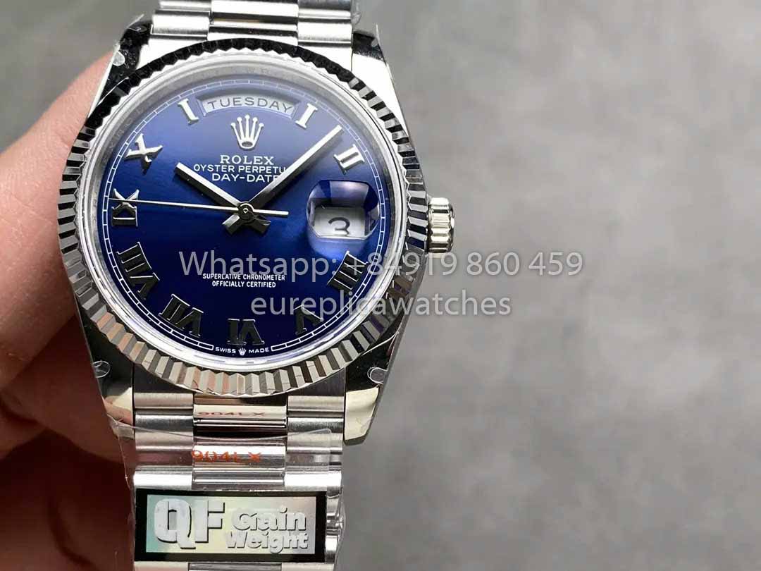 Rolex Day Date M128239 QF Factory 1:1 Beste Kopie Ziffern blaues Zifferblatt