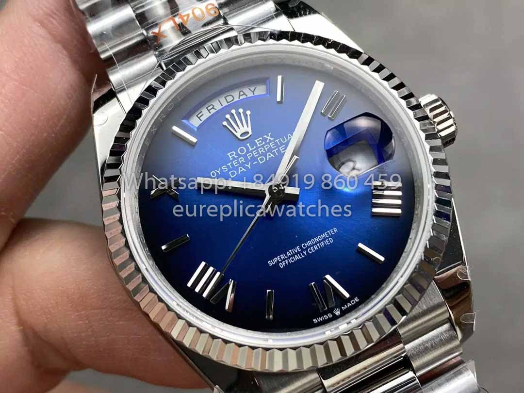 Rolex Day Date M128239 QF Factory 1:1 Meilleur clone Cadran bleu ombré