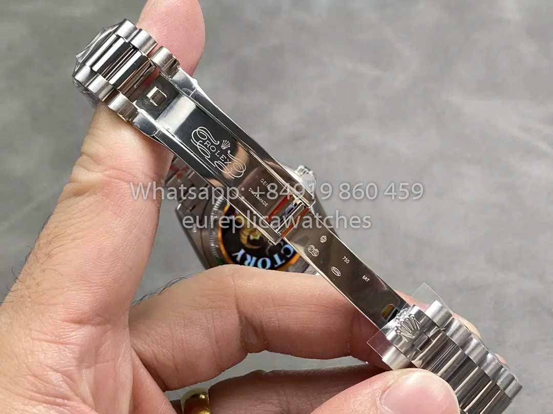 Rolex Day Date M128236 QF Factory 1:1 Meilleur clone Cadran bleu glacier 36 mm