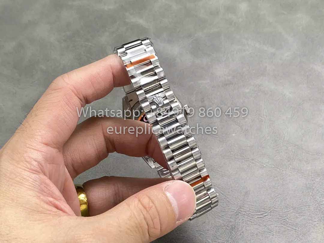 Rolex Day Date M128236 QF Factory 1:1 Meilleur clone Cadran à chiffres bleu glacier