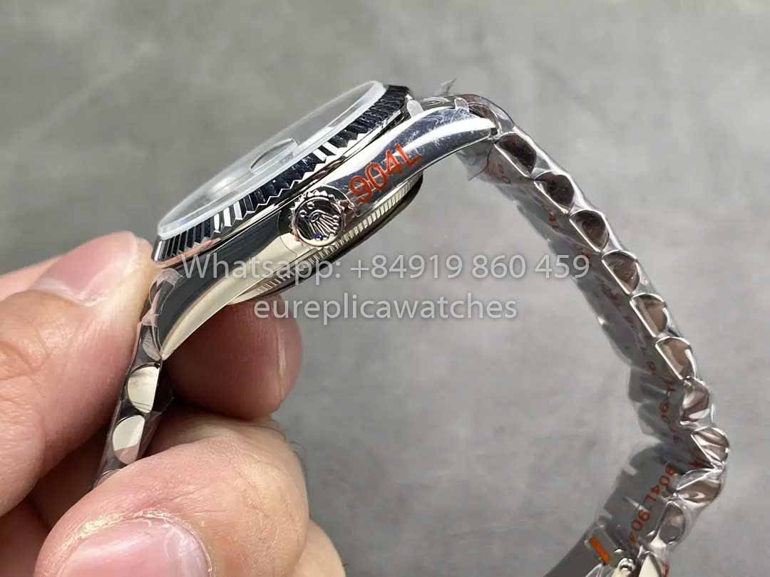 Rolex Day Date M128236 QF Factory 1:1 Meilleur clone Cadran à chiffres bleu glacier