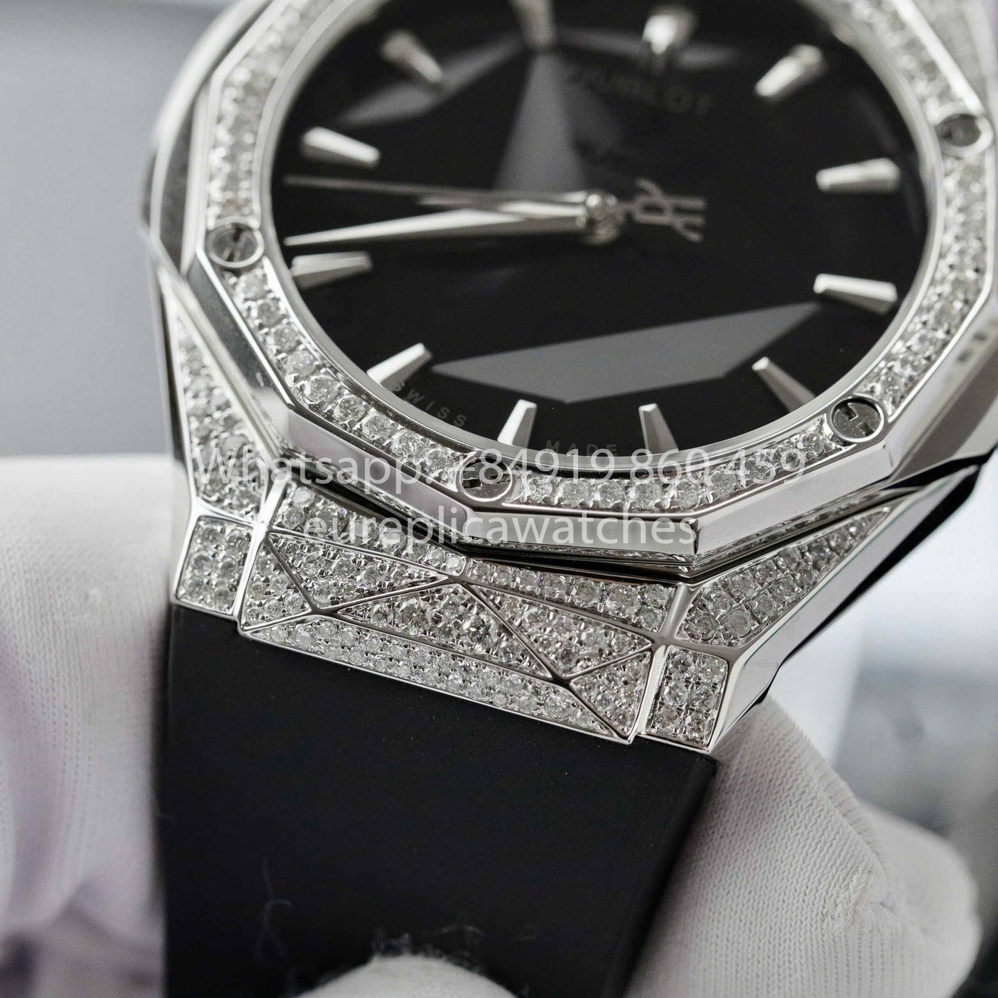 HUBLOT CLASSIC FUSION ORLINSKI 40mm Custom Moissanite Stein 1:1 Bester Klon