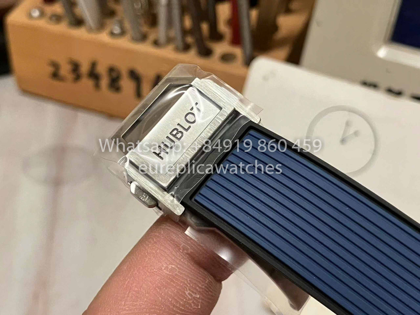Hublot Big Bang Unico Titanium 441.NL.5171.RX 1:1 Best Edition BBF Factory Bracelet bleu Lunette en céramique 
