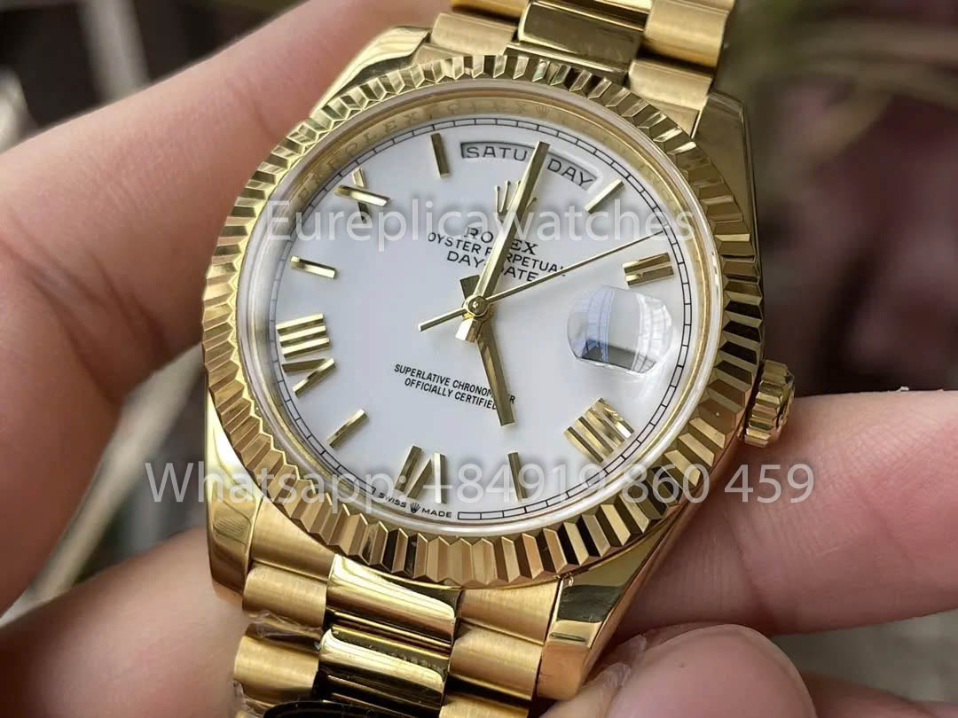 Rolex Or Jaune Day Date 40 228238-0042 Cadran Sundust 1:1 Meilleur Clone KF Factory 215 Grammes