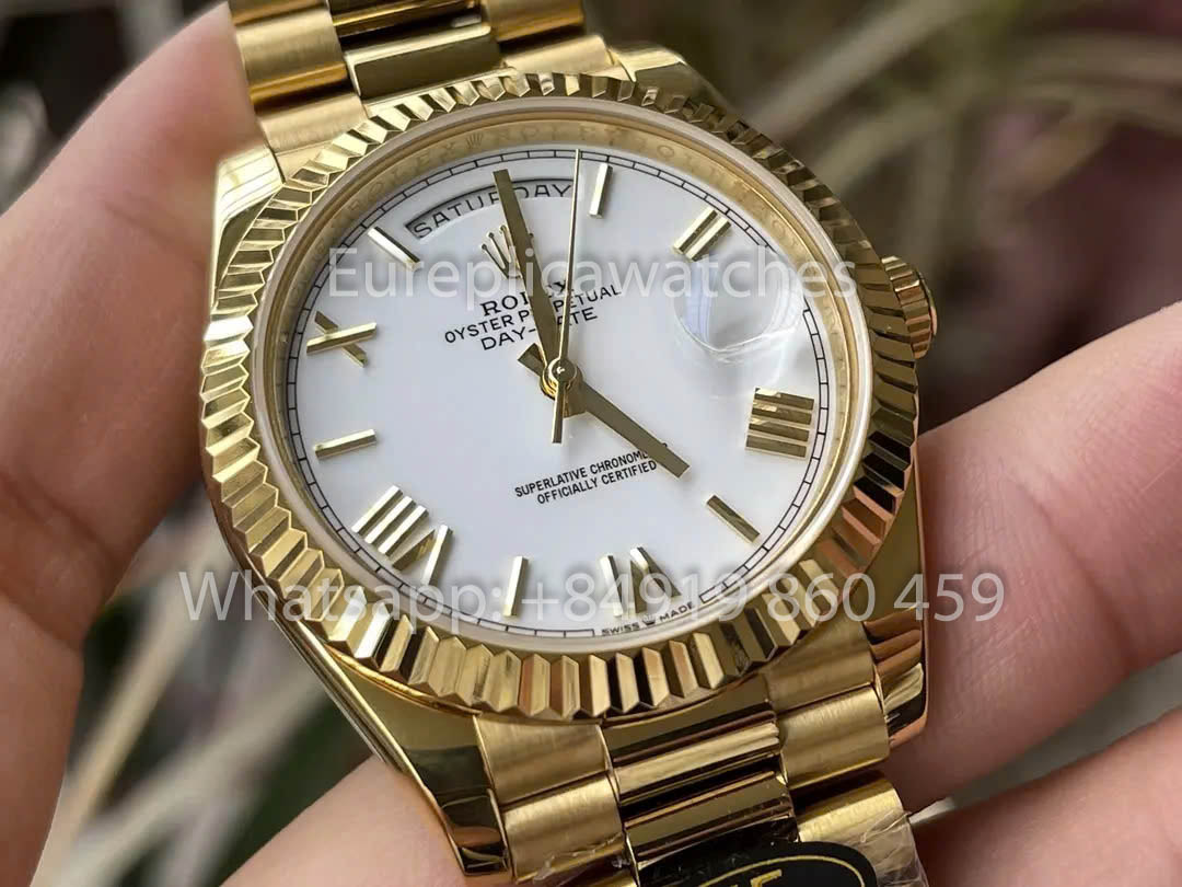 Rolex Or Jaune Day Date 40 228238-0042 Cadran Sundust 1:1 Meilleur Clone KF Factory 215 Grammes