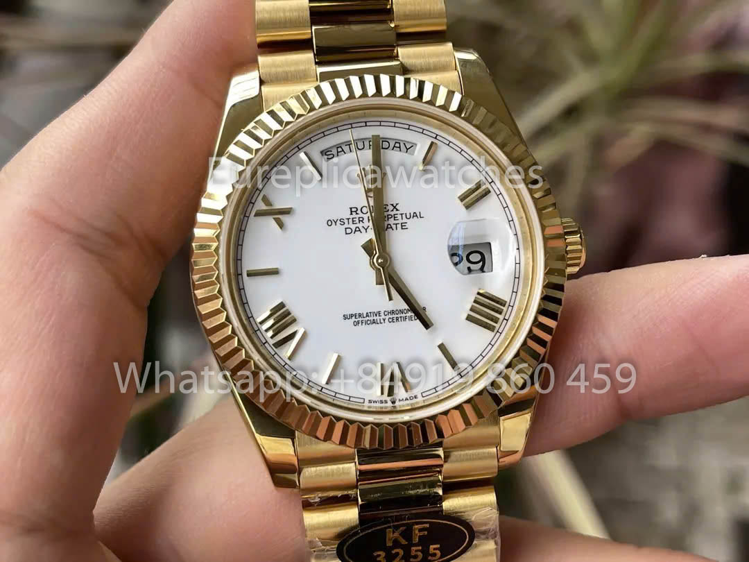 Rolex Or Jaune Day Date 40 228238-0042 Cadran Sundust 1:1 Meilleur Clone KF Factory 215 Grammes