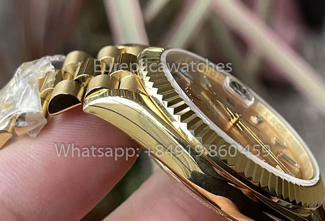 Rolex Yellow Gold Day Date 40 228238-0069 Yellow Dial  1:1 Best Clone KF Factory 215 Gram