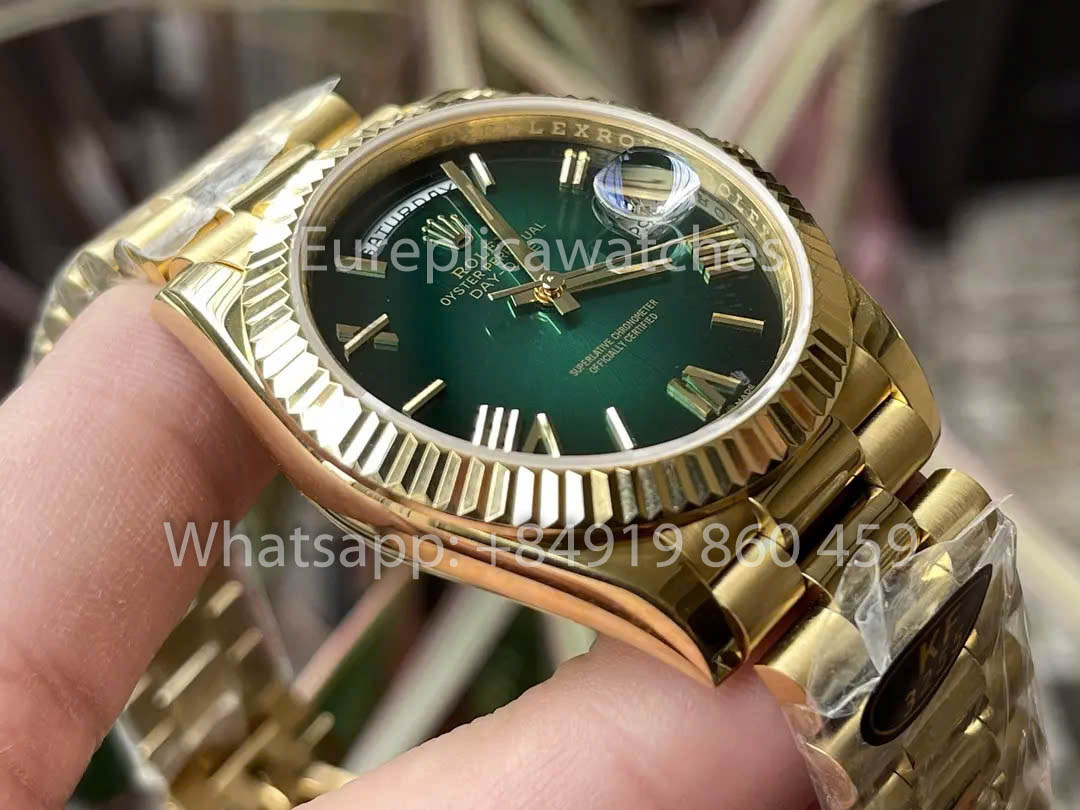 Rolex Yellow Gold Day Date 40 228238-0069 Yellow Dial  1:1 Best Clone KF Factory 215 Gram