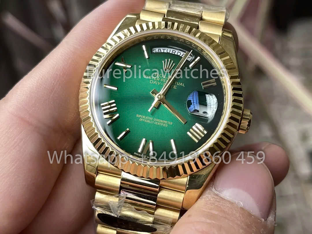 Rolex Yellow Gold Day Date 40 228238-0069 Yellow Dial  1:1 Best Clone KF Factory 215 Gram