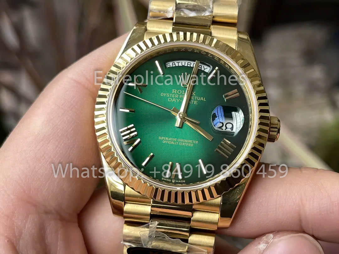 Rolex Yellow Gold Day Date 40 228238-0069 Yellow Dial  1:1 Best Clone KF Factory 215 Gram