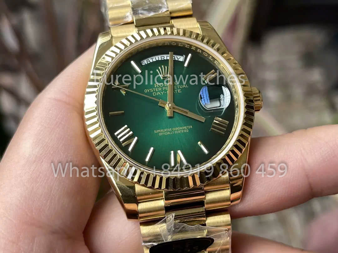 Rolex Yellow Gold Day Date 40 228238-0069 Yellow Dial  1:1 Best Clone KF Factory 215 Gram
