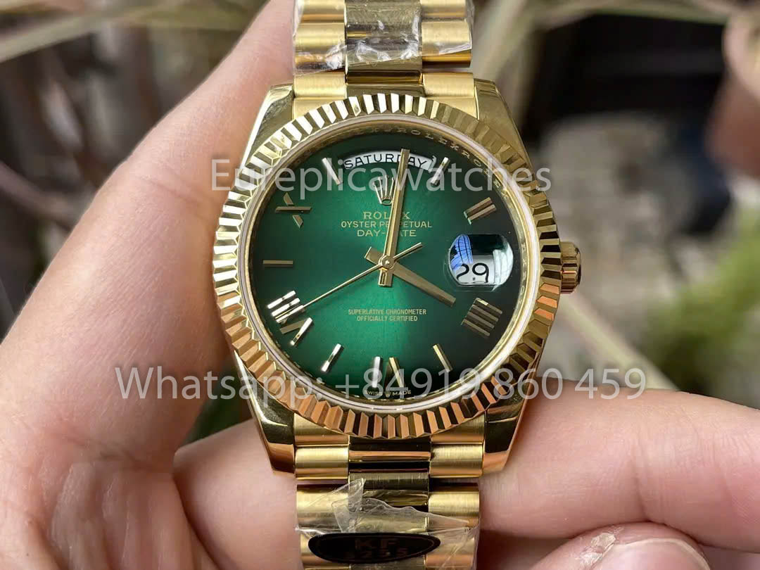 Rolex Yellow Gold Day Date 40 228238-0069 Yellow Dial  1:1 Best Clone KF Factory 215 Gram