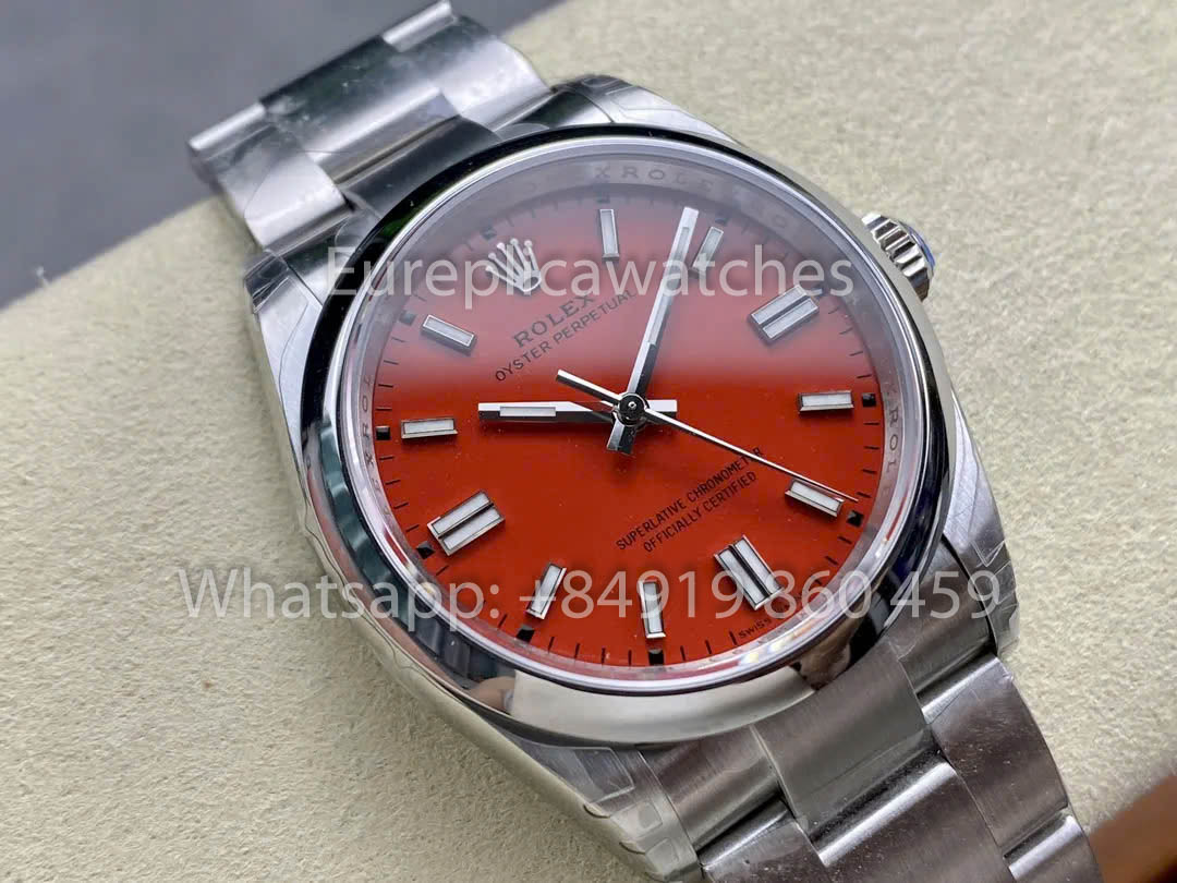 Rolex Oyster Perpetual M126000-0007 36MM 1:1 Best Clone VS Factory Red Dial