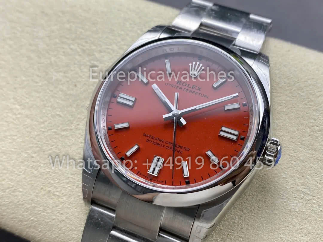 Rolex Oyster Perpetual M126000-0007 36MM 1:1 Best Clone VS Factory Red Dial