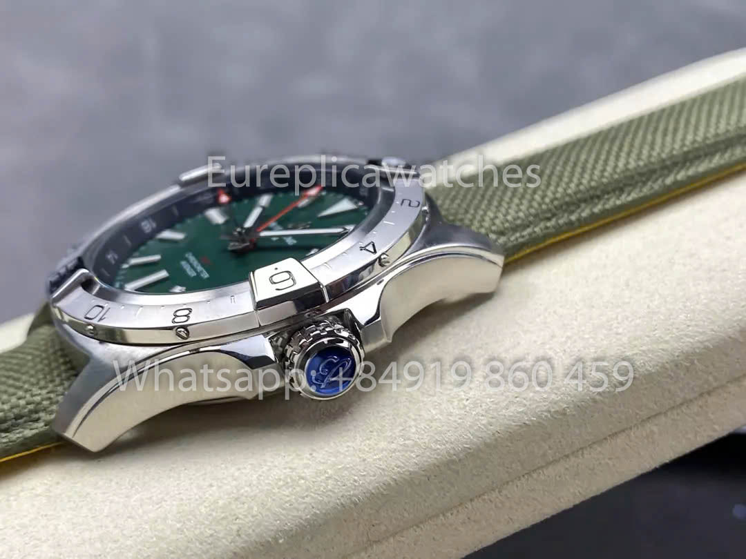 Breitling Avenger Automatic GMT 44 BLS Factory 1:1 Bester Klon Grünes Zifferblatt Klettband