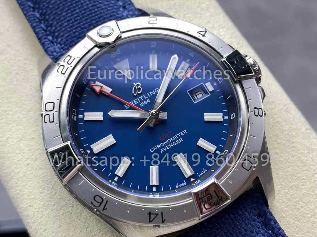 Breitling Avenger Automatic GMT 44 BLS Factory 1:1 Bester Klon mit blauem Zifferblatt