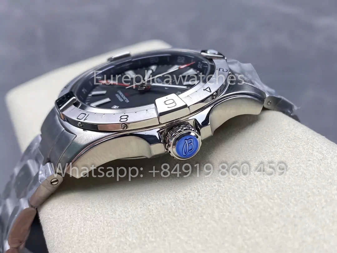 Breitling Avenger Automatic GMT 44 BLS Factory 1:1 Best Clone Grey Dial Stainless Steel Strap