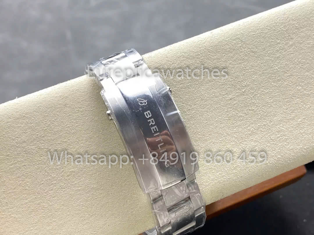 Breitling Avenger Automatic GMT 44 BLS Factory 1:1 Best Clone Grey Dial Yellow Pointer SS