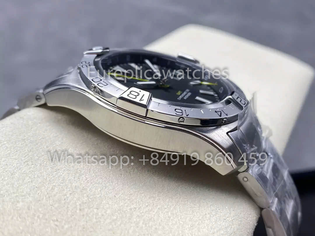 Breitling Avenger Automatic GMT 44 BLS Factory 1:1 Best Clone Grey Dial Yellow Pointer SS