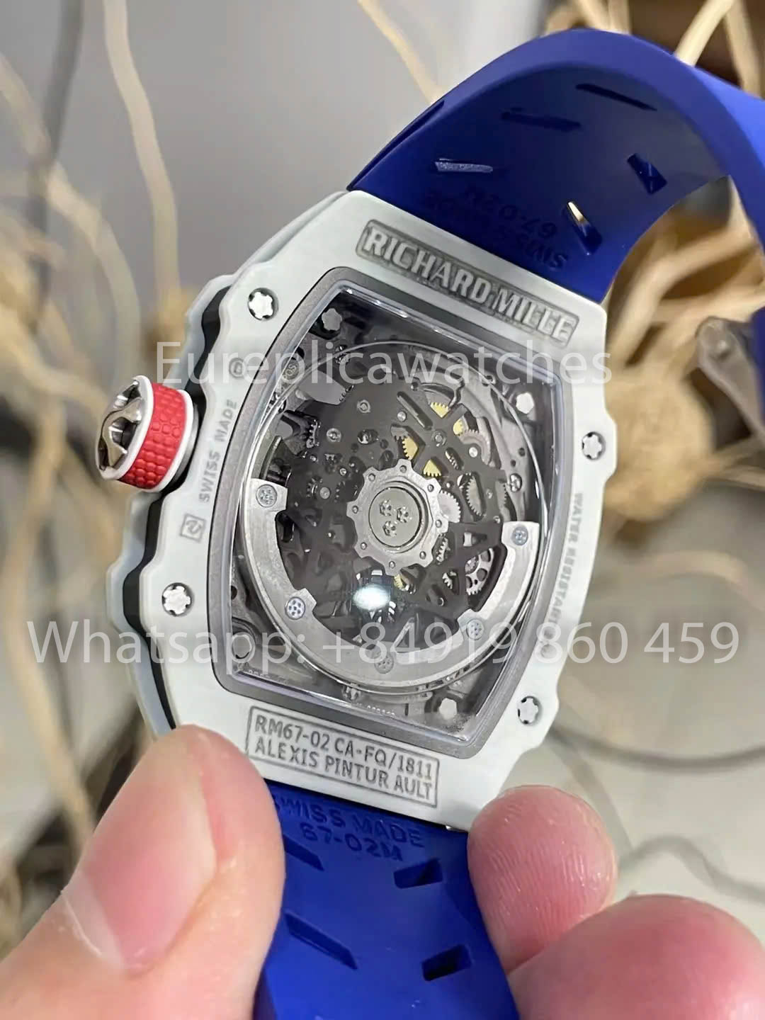 Réplique Richard Mille RM67-02 Blanc Carbone NTPT 1:1 Meilleur Clone V5 Version la plus récente
