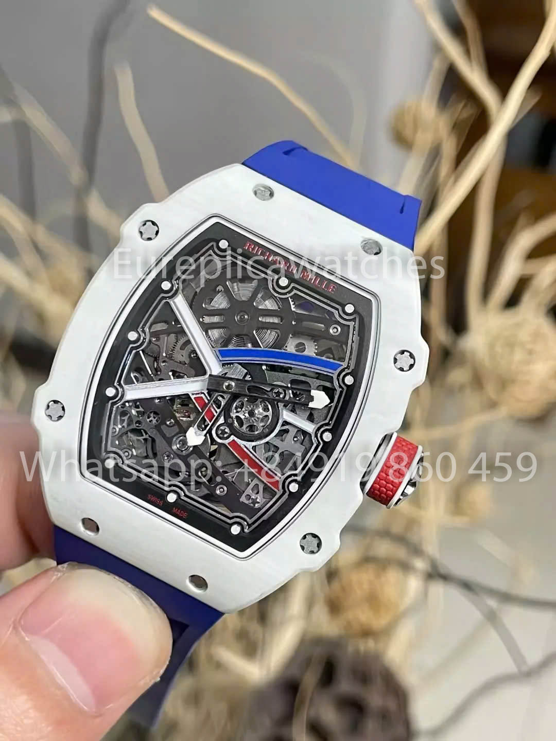 Réplique Richard Mille RM67-02 Blanc Carbone NTPT 1:1 Meilleur Clone V5 Version la plus récente