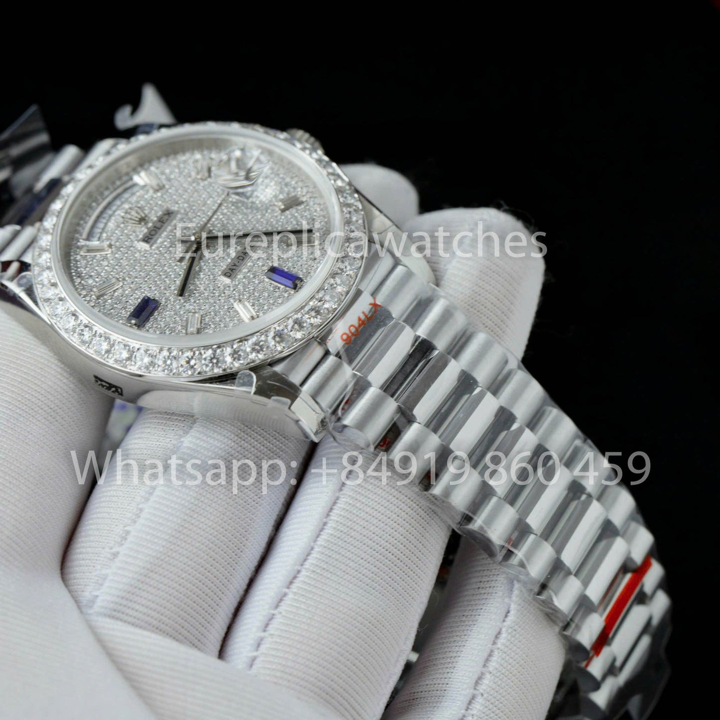 Rolex Day Date 40 228349RBR Pave Diamonds Dial 1:1 Best clone