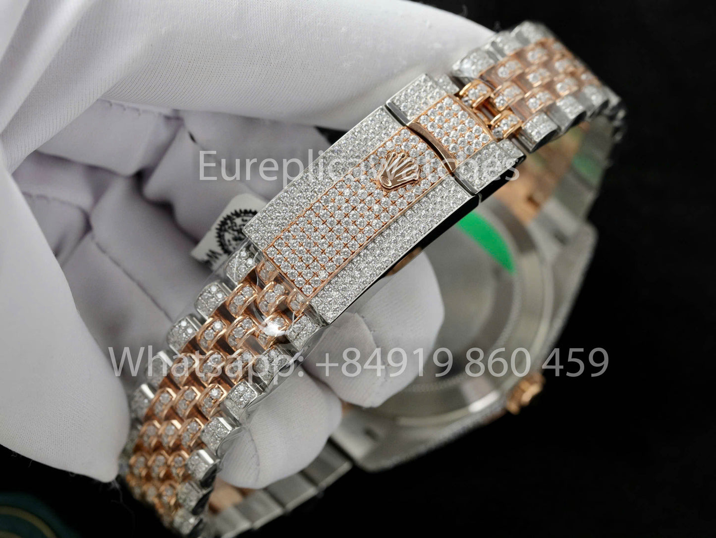 Rolex Datejust 41mm custom full moissanite 1:1 Best Clone moissanite Dial