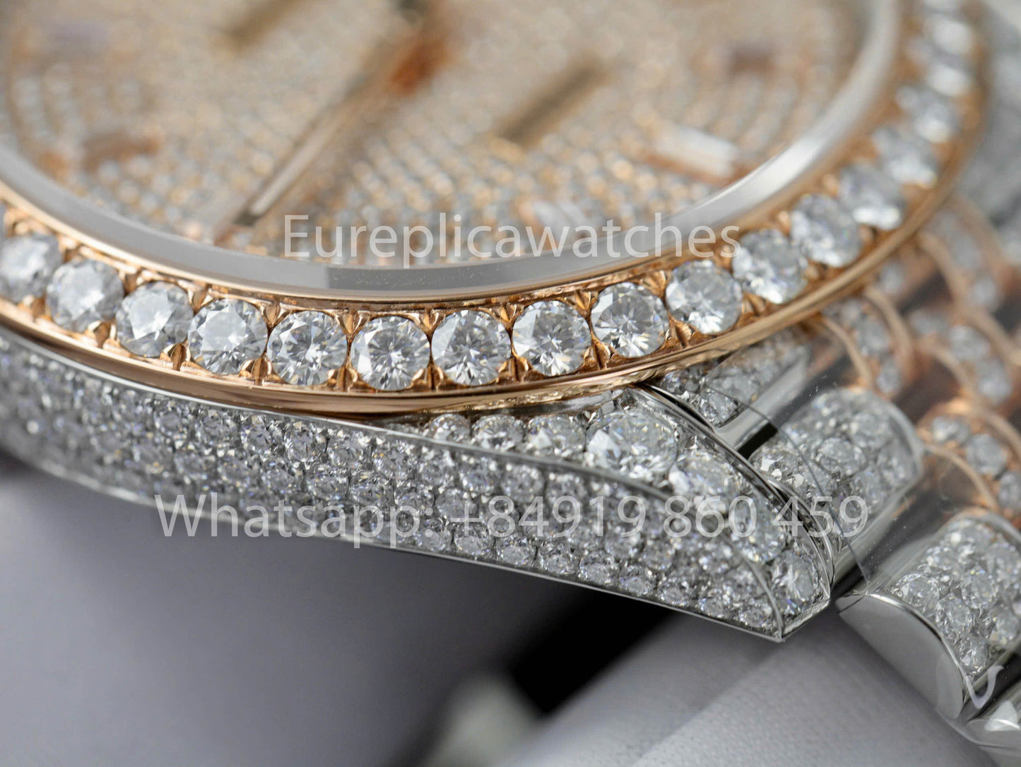 Rolex Datejust 41mm custom full moissanite 1:1 Best Clone moissanite Dial