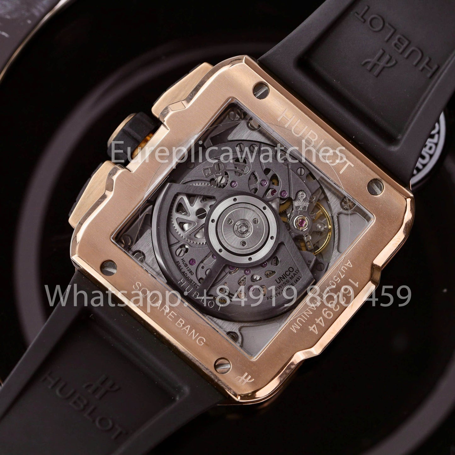 Hublot Square Bang Unico King Gold Pavé 821.OX.0180.RX.1604 Best Clone