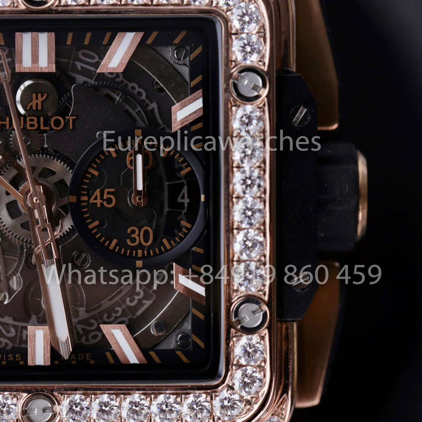 Hublot Square Bang Unico King Gold Pavé 821.OX.0180.RX.1604 Best Clone