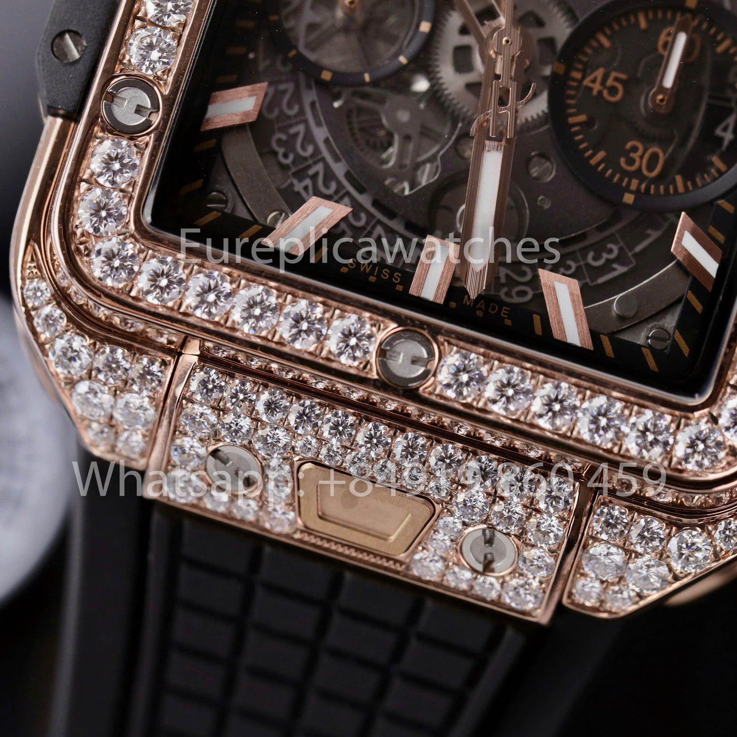 Hublot Square Bang Unico King Gold Pavé 821.OX.0180.RX.1604 Best Clone